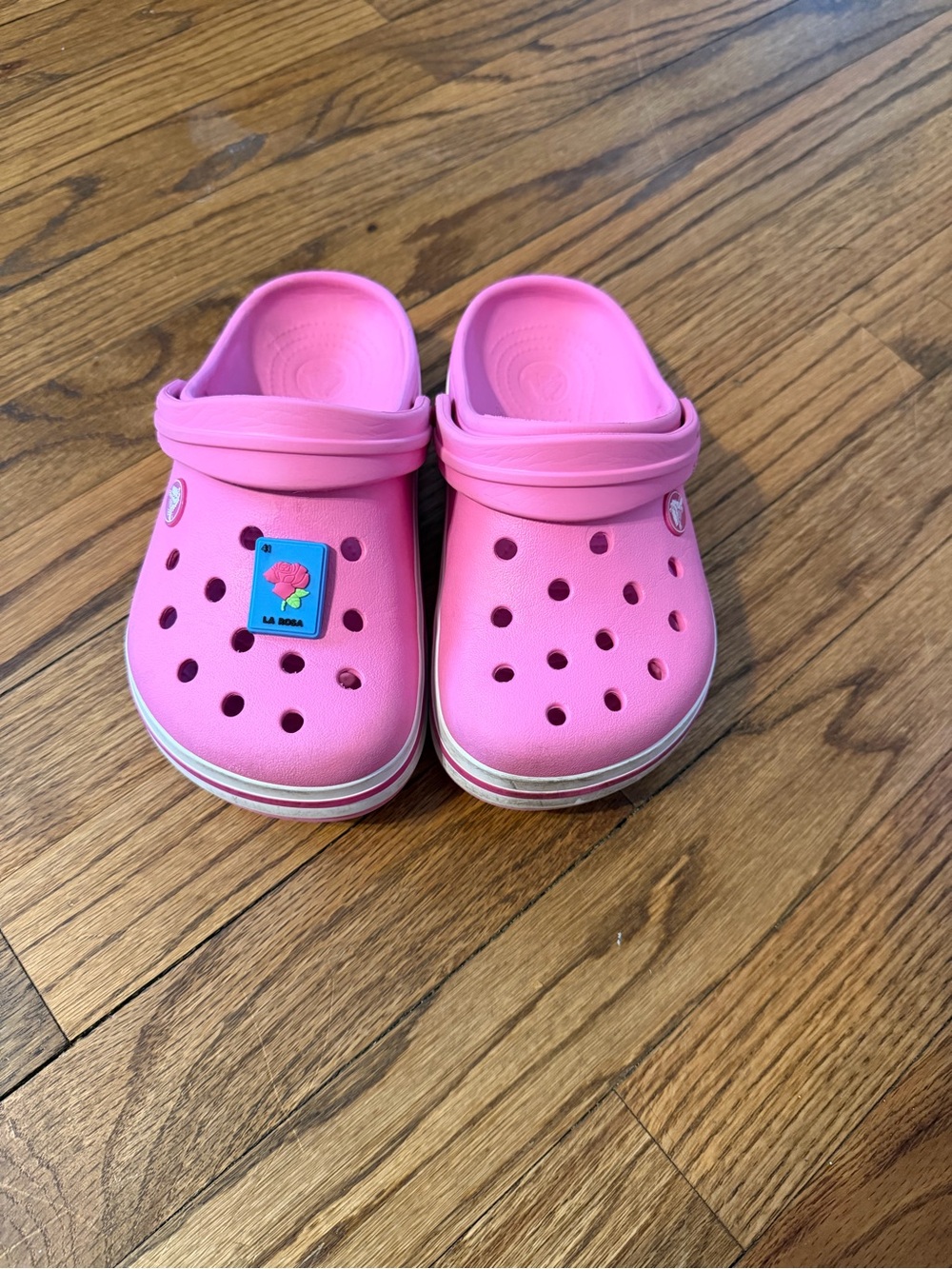 CROCS Kids Pink Clog Sandals with Heel Strap